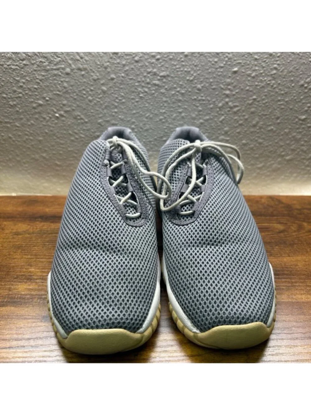 Air Jordan Size 5Y Future Low Sneakers, Gray Mesh